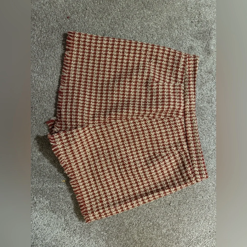 NWT Shinestar Burgandy and Cream Mini Skort - Picture 4 of 7